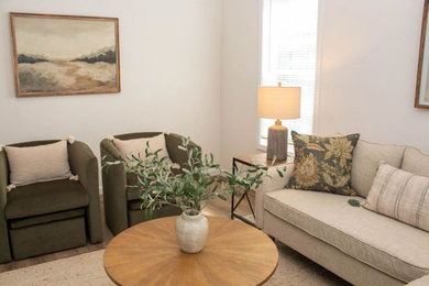 Small transitional living room photo in Philadelphia