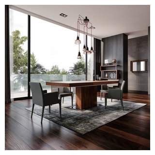 Palerma Extendable Dining Table in Walnut - Dining Room - Miami - by MODANI  | Houzz