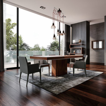 Palerma Extendable Dining Table in Walnut