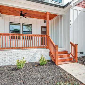 Siding Installation - James Hardie hardie B&B, cedar shingles and cedar soffits