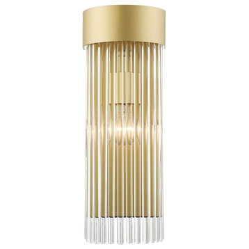 Livex Norwich 1 Light 16" Tall Wall Sconce, Soft Gold