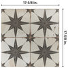 Kings Star Ceramic Floor and Wall Tile, Nero