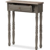 Noemie Country Cottage Farmhouse Brown 1-Drawer Console Table
