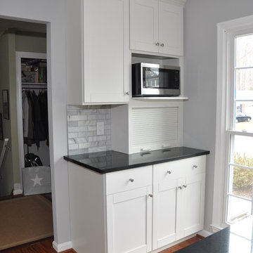 Kitchen Transformation Done in a Maple Mission Door in Painted White