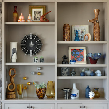 New, antique, and found objects on display