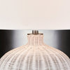 Coastal Table Lamp 18''W x 18''D x 29''H, White and Tan Finish