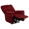 MFO Contemporary Top Hat Berry Microfiber Power Recliner with Push Button