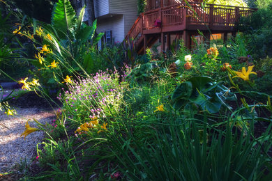 Inspiration for an eclectic backyard landscaping.