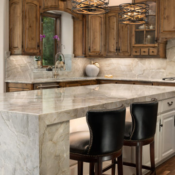 Backlit Granite Bar & Custom Granite Kitchen