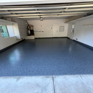 Modern Multi-Layer Flake Epoxy & Poly Aspartic Garage – Ojai