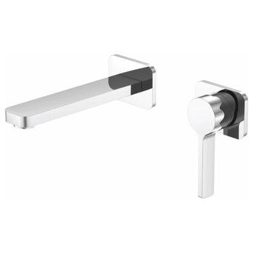 Isenberg Single Handle Wall Mounted Bathroom Faucet, Brushed Nickel