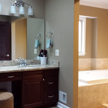 Ann Arbor Ceramic Shower with Jacuzzi Tub Renovation
