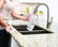 Modern Elegant Kitchen Faucet, Discrete Sensor & Single Handle, Stainless Steel