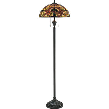 Roseto QZLMP1295 Gilliam 2 Light 62" Tall Floor Lamp - Vintage Bronze