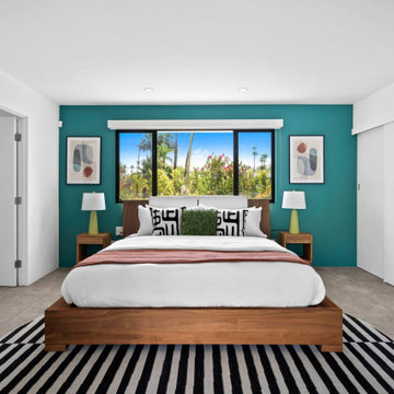 Palm Spring Vacation Rental Bedroom Modern Retro