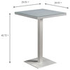5 Pc Modern Aluminum Outdoor Patio Furniture Dining, Bar Table and barstool Set