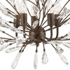 Crislett 5-Light Chandelier, Sunglow Bronze With Clear Crystal