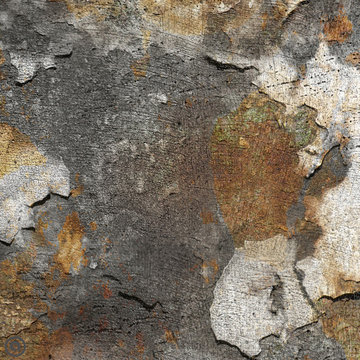 Rust Flakes. Industrial Collection. Haute Couture Peel & Stick Fabric Wallpaper.