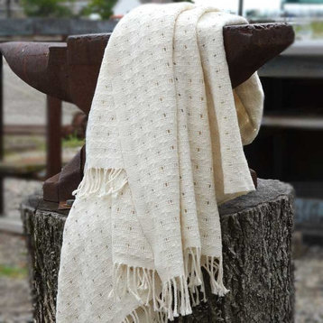 100% Extrafine Merino Wool Throw Blanket 51”x75”, Emi3/100