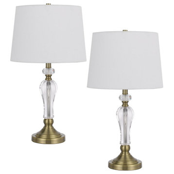 Eastham 2 Light Table Lamp, Antique Brass