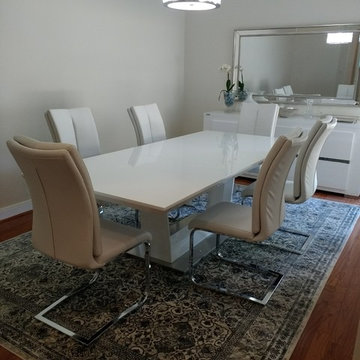 Blake Dining Table, Omi Chairs, Elegance Buffet