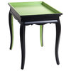 Dann Foley Lifestyle End Table Black and Life Green Finish