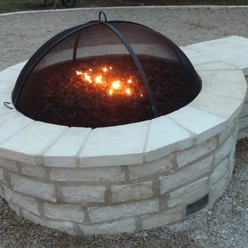 Retreat At North Bluff Apartments Custom Stone Propane Firepit