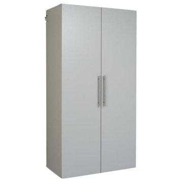 Prepac HangUps 36" Large Storage Cabinet in Light Grey Laminate