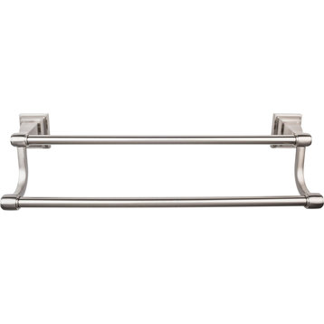 Top Knobs STK9 Stratton Bath 24 Inch Double Towel Bar - Brushed Satin Nickel