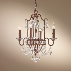 Feiss Gianna Scuro 4-Light Mini Duo Chandelier in Mocha Bronze Finish - Chandeliers