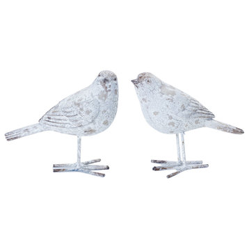 Weathered Bird Figurine, 4-Piece Set