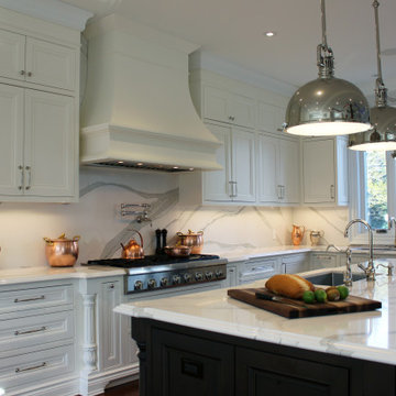 Face framed, solid wood painted kitchen remodeling. Thornhill 2019