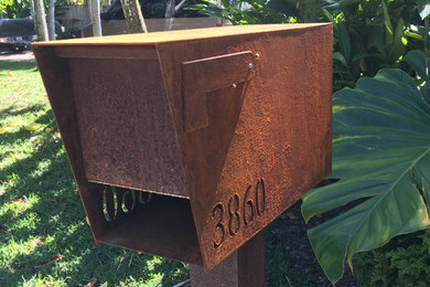 Custom Corten Steel Mailbox, Miami, FL