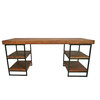 Reclaimed Wood & Iron Shelf Desk