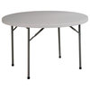 48" Round Light Gray Resin Multi Purpose Table