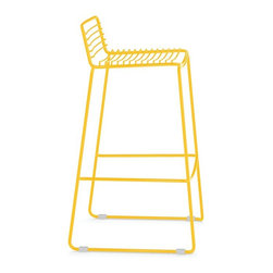 Velletri Yellow Indoor Outdoor Wire Bar Stool by Glid Studio for Huset - Bar Stools And Counter Stools