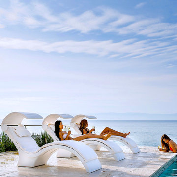 in water chaise loungers