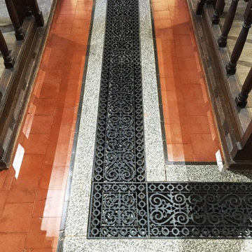 Quarry & Marble Floor Tiles Renovated at a 12th Century Church in Wantage