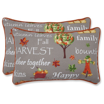 Autumn Harvest Haystack Indoor/Outdoor Lumbar Pillow Set of 2