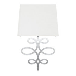 Worlds Away Theresa Silver Wall Sconce - Wall Sconces