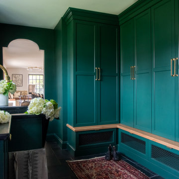 Striking Emerald Mudroom