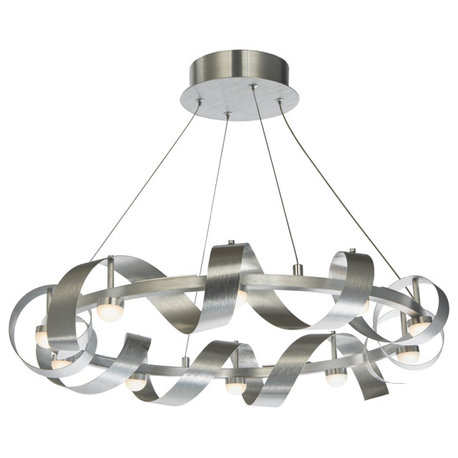 Rolling Hills LED Chandelier in Brushed Aluminum