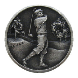 Inviting Home Inc. - Gentleman Golfer Knobs, Antique-Style Pewter - Cabinet And Drawer Knobs