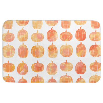 Watercolor Pumpkins 34x21 Bath Mat