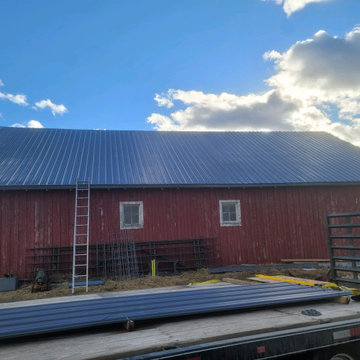 Metal Barn Roof Installation