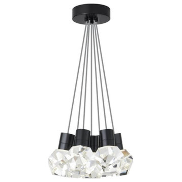 Kira Ceiling Pendant, 7-Light, LED, Black, 15"W (700TDKIRAP7YB-LEDWD 70PKD8R)