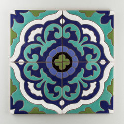Handpainted: The Mediterranean Collection, Tarragona in Cool Motif - Wall & Floor Tiles