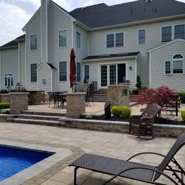 Fiberglass Pool Installation & Back Yard Makeover - Lincroft NJ