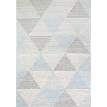 Newport Blue And Ivory Area Rug, 2'2"X7'7"