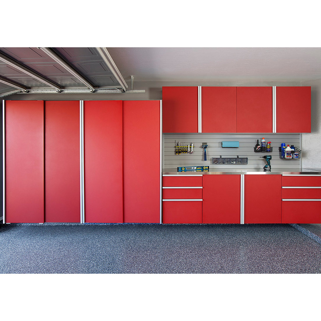 Red Garage Storage System